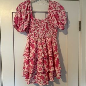 Petunia Floral Pink White Romper Size Small Shop Talulah